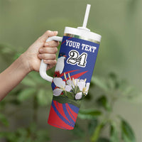 Custom Cuba Independence Day 1868 Tumbler With Handle Tocororo With White Mariposa - Wonder Print Shop