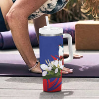 Custom Cuba Independence Day 1868 Tumbler With Handle Tocororo With White Mariposa - Wonder Print Shop