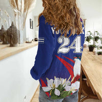 Custom Cuba Independence Day 1868 Women Casual Shirt Tocororo With White Mariposa - Wonder Print Shop