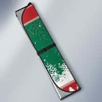 Lithuania Christmas Auto Sun Shade Santa Riding White Horse Linksmu Kaledu - Wonder Print Shop