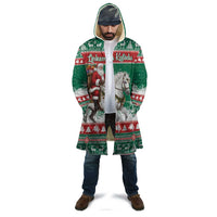 Lithuania Christmas Cloak Santa Riding White Horse Linksmu Kaledu - Wonder Print Shop