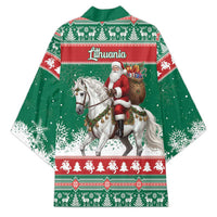 Lithuania Christmas Kimono Santa Riding White Horse Linksmu Kaledu - Wonder Print Shop