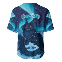 Yule Be Eaten Personalized Baseball Jersey Christmas Cat Jolakotturinn Icelandic - Wonder Print Shop