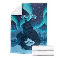 Yule Be Eaten Personalized Blanket Christmas Cat Jolakotturinn Icelandic - Wonder Print Shop