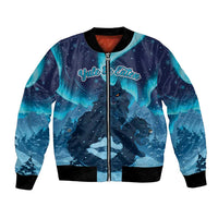 Yule Be Eaten Personalized Bomber Jacket Christmas Cat Jolakotturinn Icelandic - Wonder Print Shop