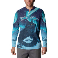 Yule Be Eaten Personalized Button Sweatshirt Christmas Cat Jolakotturinn Icelandic - Wonder Print Shop