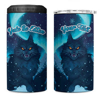 Yule Be Eaten Personalized 4 in 1 Can Cooler Tumbler Christmas Cat Jolakotturinn Icelandic - Wonder Print Shop