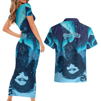 Yule Be Eaten Personalized Couples Matching Short Sleeve Bodycon Dress and Hawaiian Shirt Christmas Cat Jolakotturinn Icelandic - Wonder Print Shop