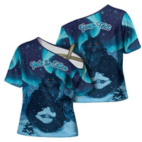 Yule Be Eaten Personalized Cross Shoulder Shirt Christmas Cat Jolakotturinn Icelandic - Wonder Print Shop