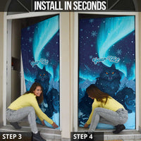 Yule Be Eaten Personalized Door Cover Christmas Cat Jolakotturinn Icelandic - Wonder Print Shop