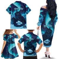 Yule Be Eaten Personalized Family Matching Off The Shoulder Long Sleeve Dress and Hawaiian Shirt Christmas Cat Jolakotturinn Icelandic - Wonder Print Shop