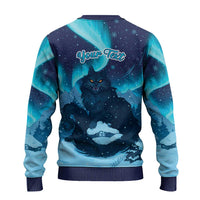 Yule Be Eaten Personalized Ugly Christmas Sweater Christmas Cat Jolakotturinn Icelandic - Wonder Print Shop