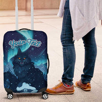 Yule Be Eaten Personalized Luggage Cover Christmas Cat Jolakotturinn Icelandic - Wonder Print Shop