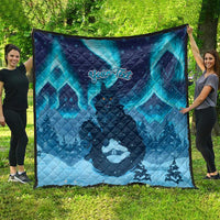 Yule Be Eaten Personalized Quilt Christmas Cat Jolakotturinn Icelandic - Wonder Print Shop