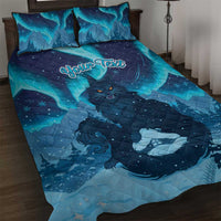 Yule Be Eaten Personalized Quilt Bed Set Christmas Cat Jolakotturinn Icelandic - Wonder Print Shop