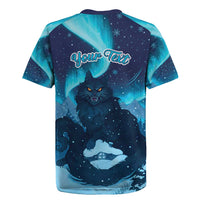 Yule Be Eaten Personalized Rugby Jersey Christmas Cat Jolakotturinn Icelandic - Wonder Print Shop