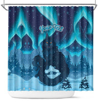 Yule Be Eaten Personalized Shower Curtain Christmas Cat Jolakotturinn Icelandic - Wonder Print Shop