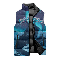 Yule Be Eaten Personalized Sleeveless Puffer Jacket Christmas Cat Jolakotturinn Icelandic - Wonder Print Shop