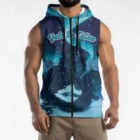 Yule Be Eaten Personalized Sleeveless Zip Hoodie Christmas Cat Jolakotturinn Icelandic - Wonder Print Shop