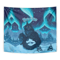 Yule Be Eaten Personalized Tapestry Christmas Cat Jolakotturinn Icelandic - Wonder Print Shop