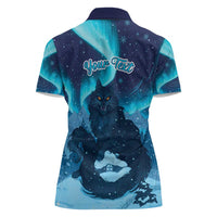 Yule Be Eaten Personalized Women Polo Shirt Christmas Cat Jolakotturinn Icelandic - Wonder Print Shop