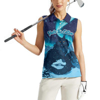 Yule Be Eaten Personalized Women Sleeveless Polo Shirt Christmas Cat Jolakotturinn Icelandic - Wonder Print Shop