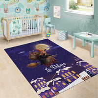 Italy Christmas Area Rug La Befana Flying Over Winter Night - Wonder Print Shop