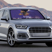 Italy Christmas Auto Sun Shade La Befana Flying Over Winter Night - Wonder Print Shop