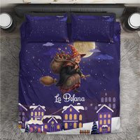 Italy Christmas Bedding Set La Befana Flying Over Winter Night - Wonder Print Shop