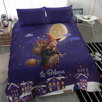 Italy Christmas Bedding Set La Befana Flying Over Winter Night - Wonder Print Shop