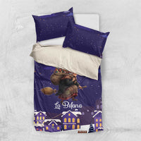 Italy Christmas Bedding Set La Befana Flying Over Winter Night - Wonder Print Shop