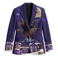 Italy Christmas Blazer La Befana Flying Over Winter Night - Wonder Print Shop