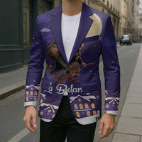 Italy Christmas Blazer La Befana Flying Over Winter Night - Wonder Print Shop