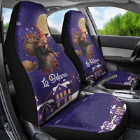 Italy Christmas Car Seat Cover La Befana Flying Over Winter Night - Wonder Print Shop