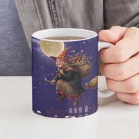 Italy Christmas Ceramic Mug La Befana Flying Over Winter Night - Wonder Print Shop