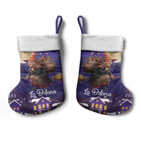 Italy Christmas Stocking La Befana Flying Over Winter Night - Wonder Print Shop