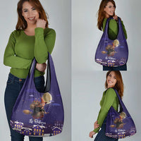 Italy Christmas Grocery Bag La Befana Flying Over Winter Night - Wonder Print Shop