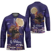 Italy Christmas Hockey Jersey La Befana Flying Over Winter Night - Wonder Print Shop