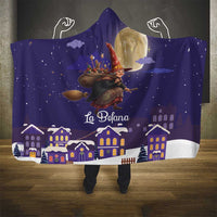 Italy Christmas Hooded Blanket La Befana Flying Over Winter Night - Wonder Print Shop