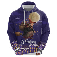 Italy Christmas Hoodie La Befana Flying Over Winter Night - Wonder Print Shop