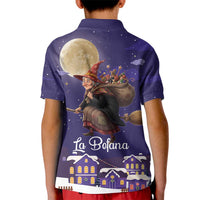 Italy Christmas Kid Polo Shirt La Befana Flying Over Winter Night - Wonder Print Shop
