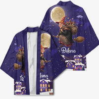 Italy Christmas Kimono La Befana Flying Over Winter Night - Wonder Print Shop