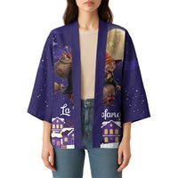 Italy Christmas Kimono La Befana Flying Over Winter Night - Wonder Print Shop