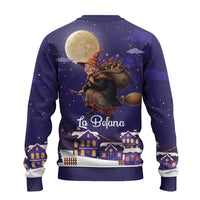 Italy Christmas Ugly Christmas Sweater La Befana Flying Over Winter Night - Wonder Print Shop