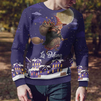 Italy Christmas Ugly Christmas Sweater La Befana Flying Over Winter Night - Wonder Print Shop