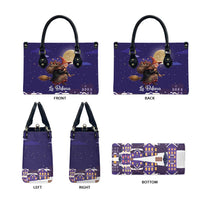 Italy Christmas Leather Bag La Befana Flying Over Winter Night - Wonder Print Shop