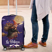 Italy Christmas Luggage Cover La Befana Flying Over Winter Night - Wonder Print Shop