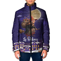 Italy Christmas Padded Jacket La Befana Flying Over Winter Night - Wonder Print Shop
