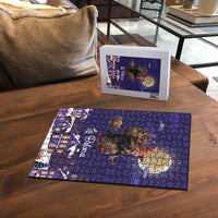 Italy Christmas Puzzle La Befana Flying Over Winter Night - Wonder Print Shop