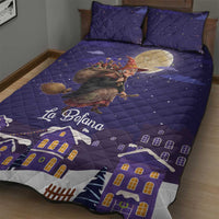 Italy Christmas Quilt Bed Set La Befana Flying Over Winter Night - Wonder Print Shop